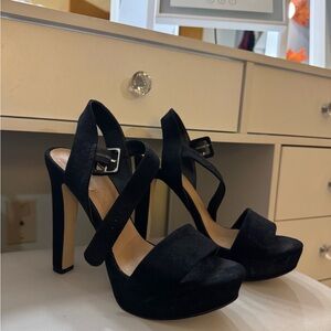 Call It Spring Black Strappy Heels